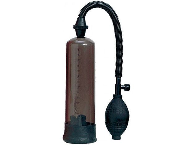 A hand vacuum pump with a pear
